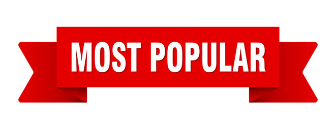 most popular ribbon isolated on transparent background. most popular ribbon © BHM