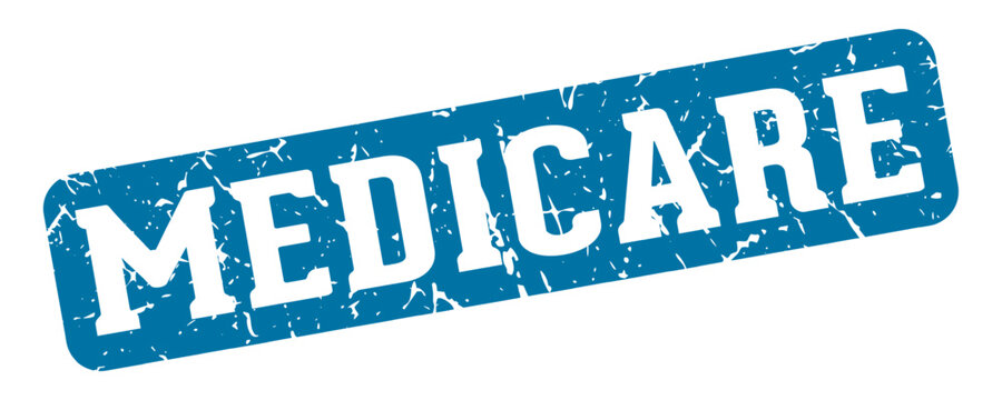 medicare rectangular sign. medicare stamp