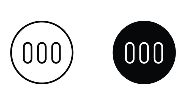 More icon set in outline and solid glyph style vector