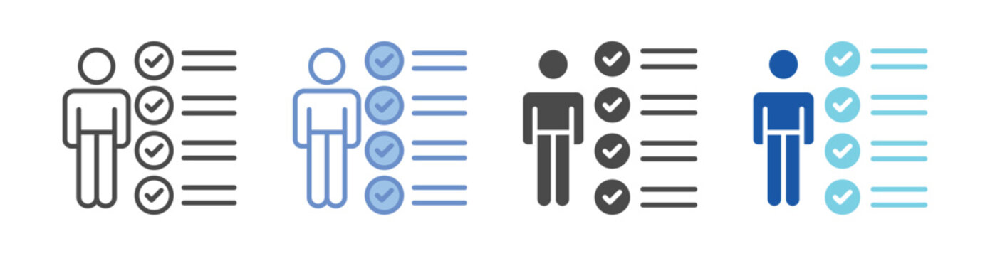 Skills Icon Set With Multiple Styles Vector Illustration
