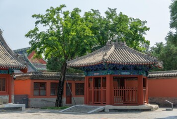 Obraz premium Wooden pavilion in the Temple of Agriculture in Beijing