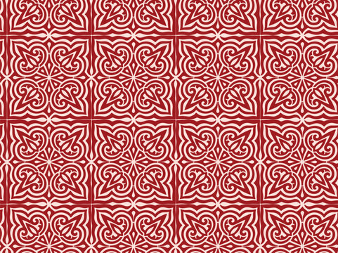 Classic damask floral seamless pattern, vector illustration