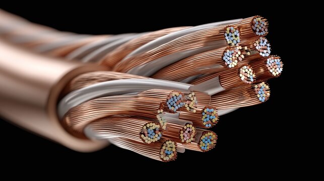 Copper electrical wires cable technology.