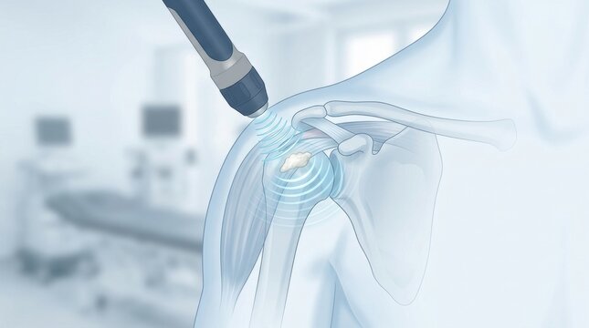 Extracorporeal shock wave therapy applied to shoulder calcification treatment