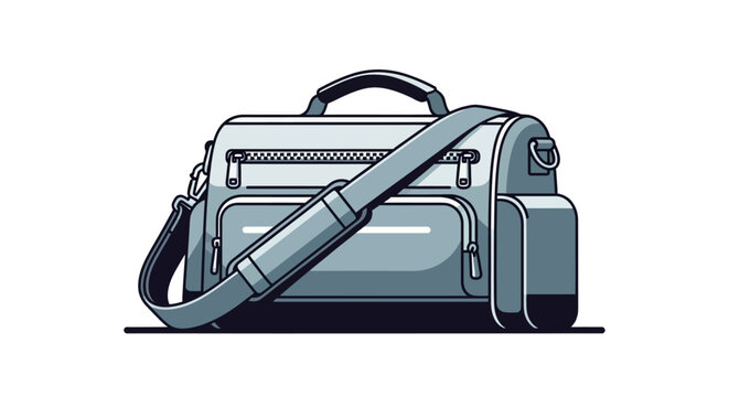 Duffle bag provides a convenient storage solution for travel and sports.