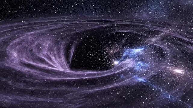 Black Hole Bending Spacetime Showing Extreme Gravitational Effects