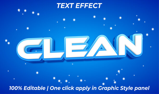 Clean 3D Blue Text Effect Graphic Style