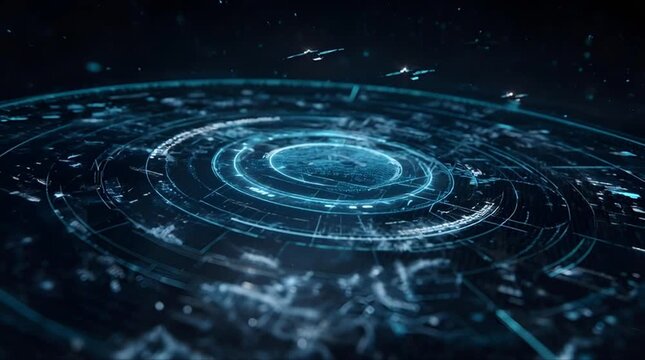 High-tech data map macro loop (AI Generated)