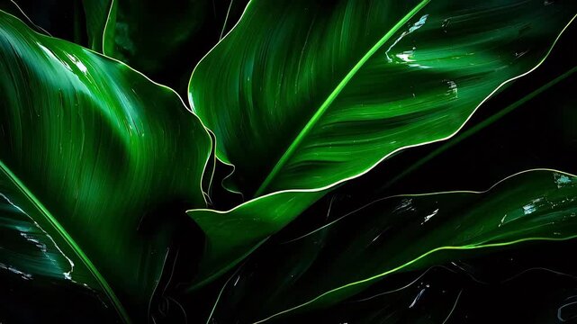 Digital abstracted jungle flora background