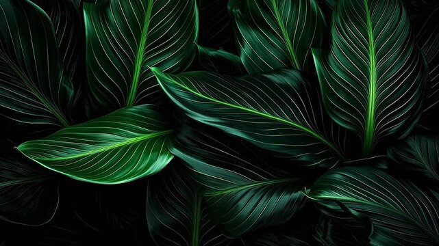 Digital abstracted jungle flora background