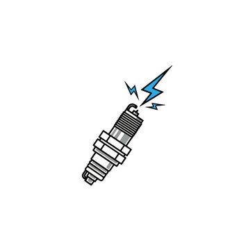 Spark plug with electric spark for automotive ignition