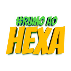 Rumo ao Hexa. Copa do Mundo de Futebol. Copa do Mundo 2026. Seleção brasileira. Estilo Cartoon. © Maressa