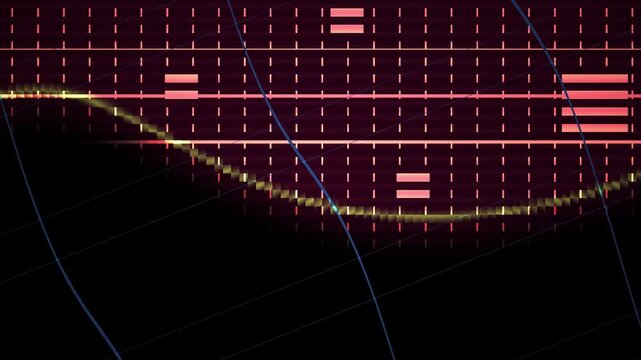 Abstract digital animation of geometric shapes and data visualization