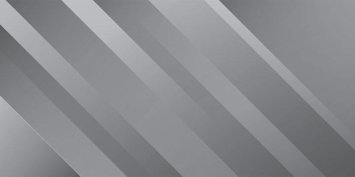 Abstract gray and silver geometric background with clean elegant dynamic diagonal stripes for corporate tech business presentation banner.