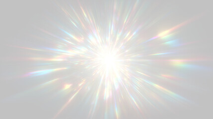 Glowing crystal rainbow prism optical sparkle refraction holographic abstract background illustration. © MARYNA SHVALOVA
