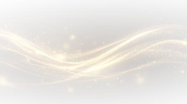 Glowing golden wavy light lines with dynamic energy flow elegant abstract luxury background illustration design.