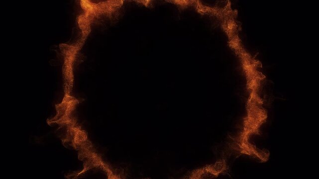 Powerful fire burst explosion effect on transparent background