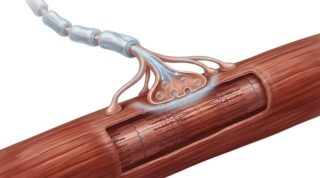 Neuromuscular junction and muscle fiber stimulation