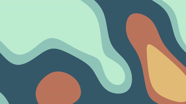 Abstract colorful wavy layered shapes for modern stylish pattern design. Suitable for artistic, smooth graphic illustrations and trendy backgrounds.