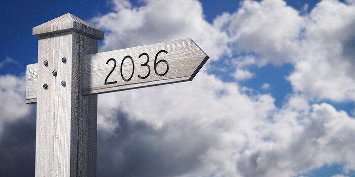2036 - wooden signpost with one arrow