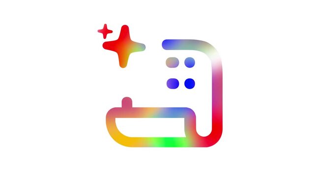 A colorful icon of a document with a star and a thumbs up symbol on a white background doodle animated 4k stock video