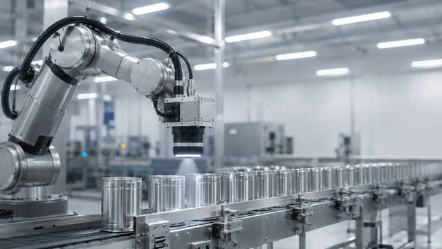 Automated machine vision technology enhances efficiency in manufacturing processes, showcasing precision and innovation in production lines