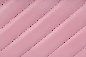 Obraz premium Pink quilted leather texture background surface