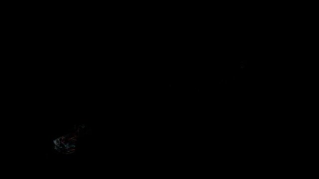 abstract explosions with strings with particles