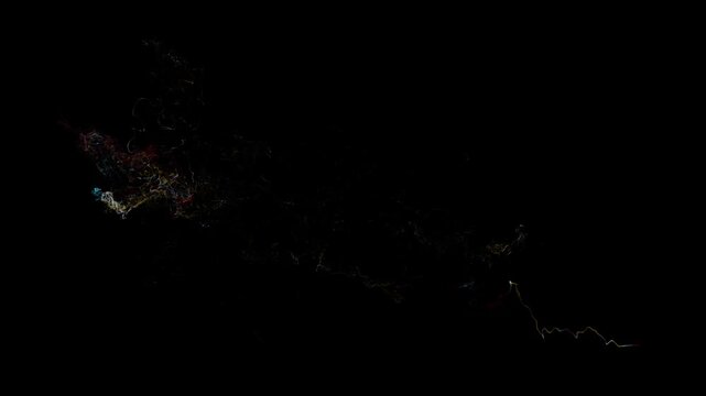 abstract explosions with strings with particles