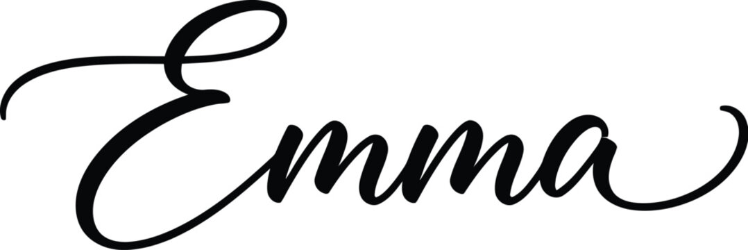 Signature Emma is presented in a graceful and decorative script style on a plain white background.
