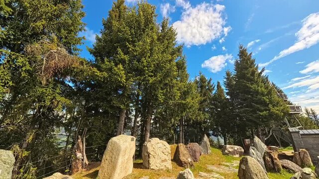 4K Timelapse alpine summer video with moving clouds at Mount Hartkaiser, Ellmau, Kufstein, Tyrol, Austria