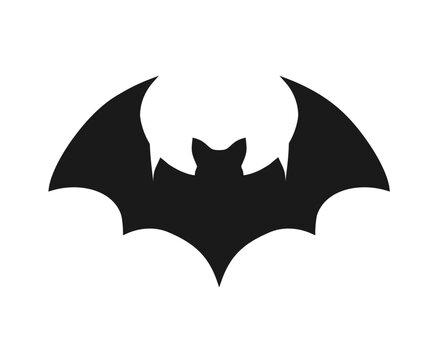 Bat icon. Flying Bat. Black bat silhouette vector design and illustration.

