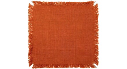 Close-up of orange burlap fabric texture