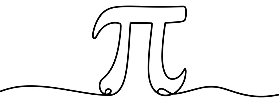 continuous pi symbol line icon