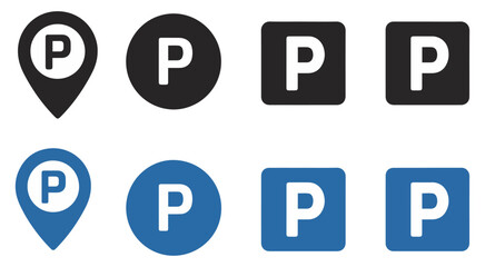 parking sign icon set collection © graphixecho