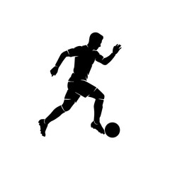 Obraz premium football player silhouette vector