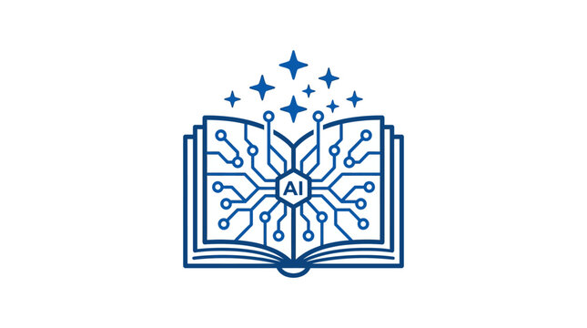 AI Artificial Intelligence Book Concept.