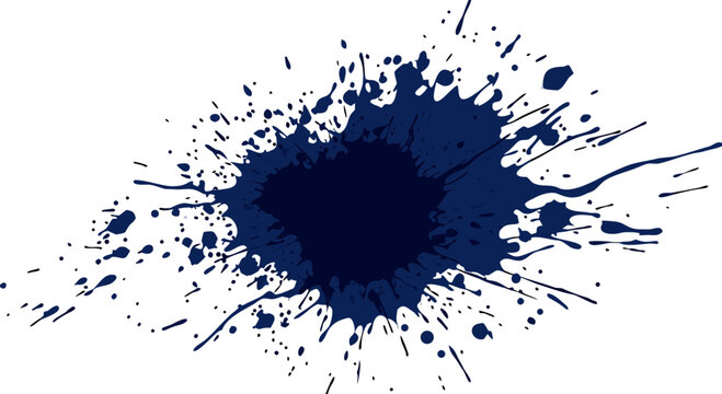 Deep indanthrone blue blot with dense center