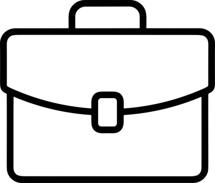 Simple briefcase icon, modern business symbol for documents and work