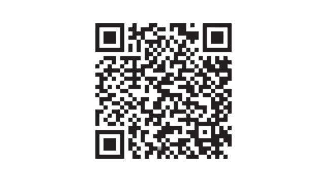 Scan QR code icon. Fake template of qr code, fake qr code mockup