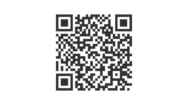 Scan QR code icon. Fake template of qr code, fake qr code mockup