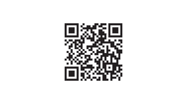 Scan QR code icon. Fake template of qr code, fake qr code mockup