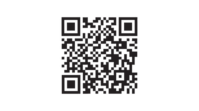 Scan QR code icon. Fake template of qr code, fake qr code mockup