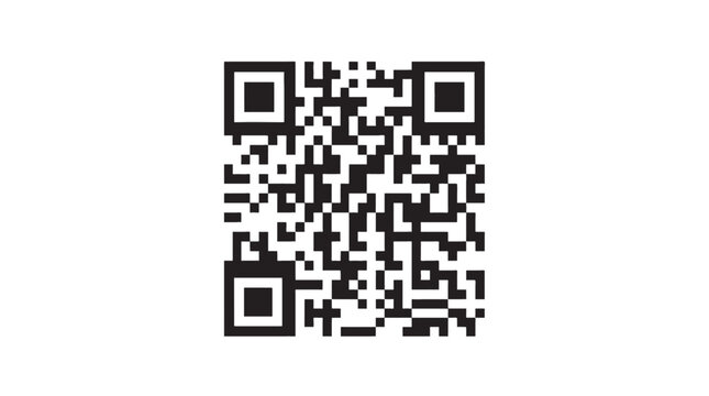 Scan QR code icon. Fake template of qr code, fake qr code mockup