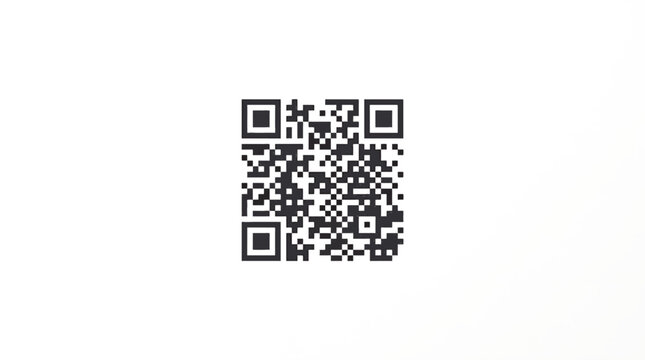 Scan QR code icon. Fake template of qr code, fake qr code mockup