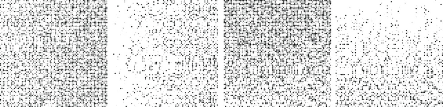 Pixel Fade Gradient. Black Halftone Square Dots Gradient Background. Abstract Digital Pattern with Square Elements Grid. Vector illustration.