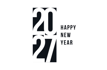 2027 number design template. 2027 New Year logo text design. Collection of 2027 Happy New Year. Vector illustration.  © Grap