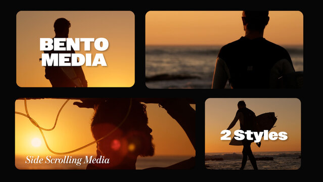 Split Screen Bento Moving Media Slideshow