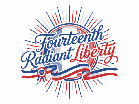 Radiant Liberty Bastille Day French National Celebration Graphic