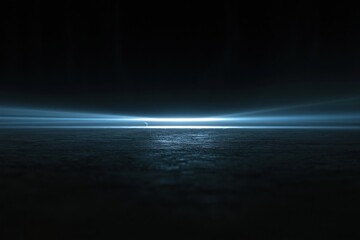 Obraz premium Modern Dark Backdrop with Soft Blue Luminous Glow
